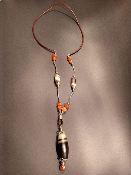Gorgeous suleiman agate beads and carnelians