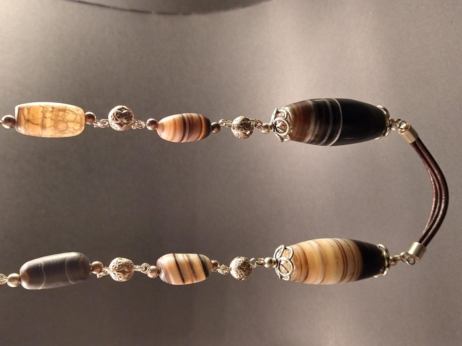 Awesome banded agates necklace for elegant women - EclipseShine